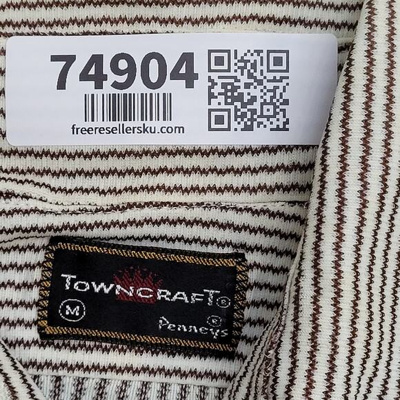 Vintage 80s TownCraft Pennys Shirt Medium 19x28 Disco Hippie - Picture 8 of 12